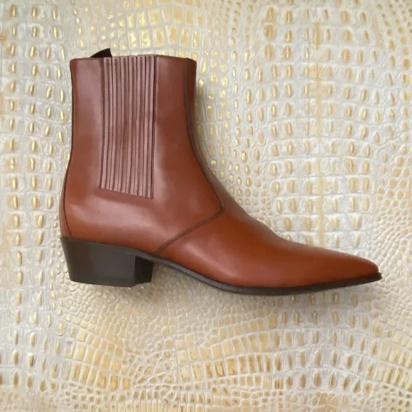 Celine Men’s Janco Calfskin Chelsea Boots, EU Size 40 - Picture 7 of 16